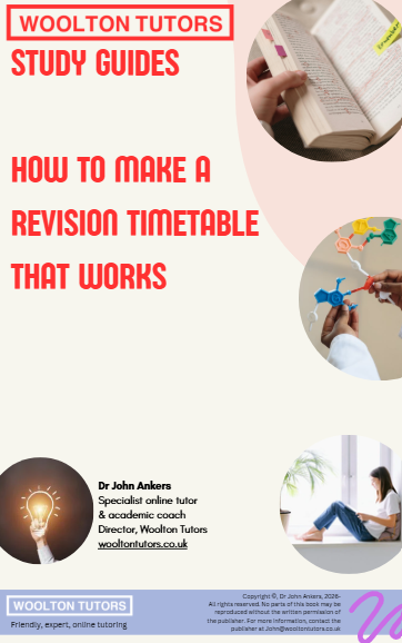 Woolton Tutors - How to make a revision timetable that works
