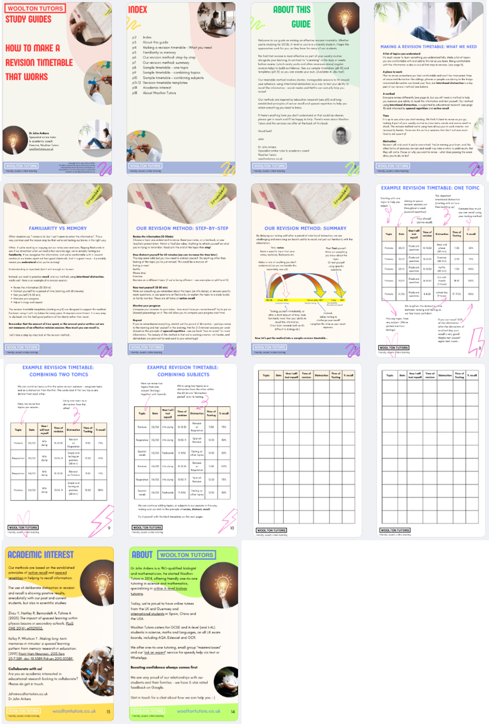 Woolton Tutors - How to make a revision timetable that works